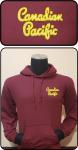 Canadian Pacific (CP) "1950' Style Script" - 50/50 Cotton/Polyester Adult Hoodie
