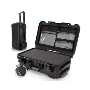 NANUK 935 Hard Case with Cubed Foam and Lid Organizer – Waterproof Protective Equipment Case with Wheels, 22” x 14” x 9” – Dustproof, Airline Carry-On Approved – Black