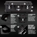 NANUK 935 Hard Case with Cubed Foam and Lid Organizer – Waterproof Protective Equipment Case with Wheels, 22” x 14” x 9” – Dustproof, Airline Carry-On Approved – Black