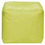Gouchee Home Cube Brava Pouf Ottoman Foot Rest - Green - Modern Square Bean Bag Chair with Water Repellent Fabric - Floor Pouf for Living Room, Bedroom or Patio - Foot Rest for Indoor and Outdoor