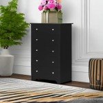 South Shore Furniture Vito Collection, 5-Drawer Chest, Black
