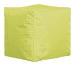 Gouchee Home Cube Brava Pouf Ottoman Foot Rest - Green - Modern Square Bean Bag Chair with Water Repellent Fabric - Floor Pouf for Living Room, Bedroom or Patio - Foot Rest for Indoor and Outdoor