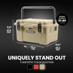 NANUK Trail 35 – 38.8 L (10.2-Gallon) Waterproof Gear Case – Modular Cargo Case for Camping, Fishing, Hunting & Outdoor Storage – Dustproof and Impact Resistant (22.0” x 15.9” x 11.6”) – Desert Tan