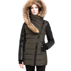 Rudsak - Roya Moss Puffer Jacket Coat - Size: XL - Black & Green