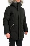Mackage Men's "Edward-X" Black Fur-Trim Long Parka Jacket sz US 44/XL IT 54