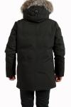 Mackage Men's "Edward-X" Black Fur-Trim Long Parka Jacket sz US 44/XL IT 54