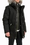 Mackage Men's "Edward-X" Black Fur-Trim Long Parka Jacket sz US 44/XL IT 54