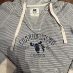 Tall Ships Trading Co Charlottetown Med V Neck Hoodie Canada Moose Sweatshirt