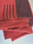 Vtg Hudson Bay Company 4 Point Wool Blanket Wild Cranberry England 83"x66” Nice