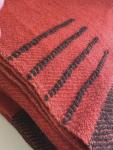 Vtg Hudson Bay Company 4 Point Wool Blanket Wild Cranberry England 83"x66” Nice