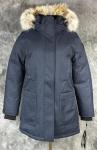 Nobis Women's CARLA Parka Zip & Magnet Navy w/ Coyote Fur Trim sz XL (14768) NEW
