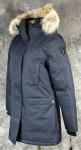 Nobis Women's CARLA Parka Zip & Magnet Navy w/ Coyote Fur Trim sz XL (14768) NEW