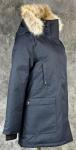 Nobis Women's CARLA Parka Zip & Magnet Navy w/ Coyote Fur Trim sz XL (14768) NEW