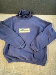 Vintage 90s Sansegal Colorado Sweater 100% Cotton Turtleneck Blue Crew neck