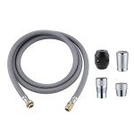Kitchen Faucet Parts Pull out Faucet Hose Compatible for Grohe 48293000 Flexible Shower Hose Replacement With Weight Ball and 3 Connectors