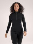 Arc'teryx Kyanite Women's Zip Neck Baselayer - Black