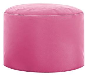 Gouchee Home Brava Pouf Collection Contemporary Polyester Upholstered Round Pouf/Ottoman, Pink