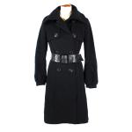 Mackage Cashmere Wool Belted Coat Double Breasted Leather Belt Buckle Peacoat S
