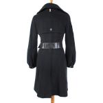 Mackage Cashmere Wool Belted Coat Double Breasted Leather Belt Buckle Peacoat S
