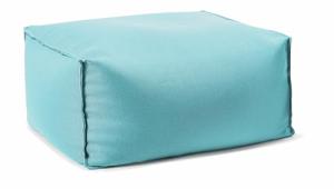 Gouchee Home Chamonix Outdoor/Indoor Ottoman Pouf Multi-Function Lounger Stool Footrest with Filling Peacock