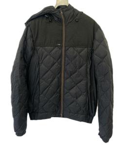 Nobis Men’s Quilted Puffer Jacket Sz M Black Hooded Down Winter Coat Canada#120