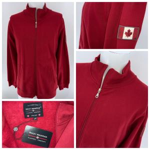 Rocky Mountain Canada Full Zip Jacket Men L Red Cotton Poly NWT YGI X3-100