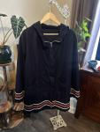 Vintage Hudson’s Bay Company Folk Trim Hooded Jacket Small Navy Canada