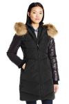 Rudsak Mya quilted down puffer Dark Blue w/racoon hood Sz XL