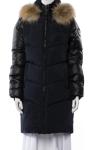Rudsak Mya quilted down puffer Dark Blue w/racoon hood Sz XL