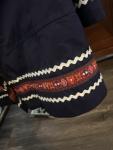 Vintage Hudson’s Bay Company Folk Trim Hooded Jacket Small Navy Canada