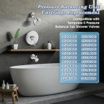 Enhon Pressure Balance Cartridge Compatible with Grohe 47080000, Pressure Balancing Unit Cartridge Compatible with Tempress II Balancing Tub Shower Valves, Chrome