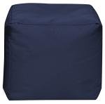 Gouchee Home Cube Brava Pouf Ottoman Foot Rest - Navy - Modern Square Bean Bag Chair with Water Repellent Fabric - Floor Pouf for Living Room, Bedroom or Patio - Foot Rest for Indoor and Outdoor