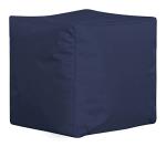 Gouchee Home Cube Brava Pouf Ottoman Foot Rest - Navy - Modern Square Bean Bag Chair with Water Repellent Fabric - Floor Pouf for Living Room, Bedroom or Patio - Foot Rest for Indoor and Outdoor