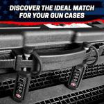 Monoshaft Gun Case Lock (4-Pack) - TSA Approved Red Hardened Steel Combination Padlock for Pelican Vault, VEVOR, Plano, Eylar, Nanuk, MEIJIA & Condition 1 Rifle Cases - Ammo Box & Luggage Security