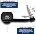 Monoshaft Gun Case Lock (4-Pack) - TSA Approved Red Hardened Steel Combination Padlock for Pelican Vault, VEVOR, Plano, Eylar, Nanuk, MEIJIA & Condition 1 Rifle Cases - Ammo Box & Luggage Security