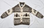 Vintage Canadian Sweater Company Wool Knit Hand Knotted Cowichan Sweater Med/Lg