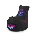 Gouchee Home Gaming Swing Let's Play Bean Bag Chair for Gamers Video Games and Game Room Set-up Filling Included Black, 37''W x 26''D x 35''H