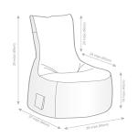 Gouchee Home Gaming Swing Let's Play Bean Bag Chair for Gamers Video Games and Game Room Set-up Filling Included Black, 37''W x 26''D x 35''H