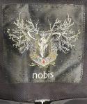 Certified New Nobis Elora XXS Women Canadian Down Vest Gray Black Leather Wool