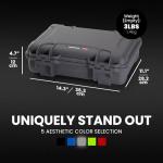 Nanuk Medium Series 910 Lightweight NK-7 Resin Waterproof Protective Case with Foam for Camcorder or Mirrorless Camera Kit, Graphite