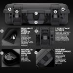 Nanuk Medium Series 910 Lightweight NK-7 Resin Waterproof Protective Case with Foam for Camcorder or Mirrorless Camera Kit, Graphite