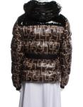 Rudsak Klaudia fitted ski puffer w/monogram print Sz L