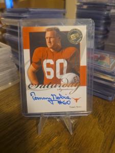 Tommy Nobis 2008 Press Pass Legends Saturday Signatures Auto Texas Longhorns