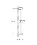 GROHE 27 521 000 New Tempesta Cosmopolitan 24-Inch Shower Bar