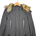 RUD BY RUDSAK Winter Coat Down Parka Women's Large Black Faux Fur Trim Warm
