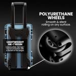 NANUK 935 Hard Case with Padded Divider – Waterproof Equipment Case with Wheels, 22” x 14” x 9” – Dustproof and Impact Resistant, Airline Carry-On Approved – Cyan