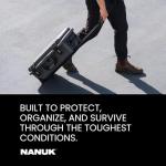 NANUK 935 Hard Case with Padded Divider – Waterproof Equipment Case with Wheels, 22” x 14” x 9” – Dustproof and Impact Resistant, Airline Carry-On Approved – Cyan