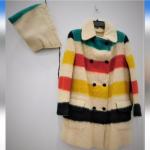 Vintage HUDSON's BAY Company Point Blanket Colorful WOOL COAT