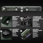 NANUK 995 Hard Case 55” with Wheels & Customizable Foam Insert, IP67 Waterproof & Crushproof, Rugged Construction for Ultimate Protection, Made in North America – Olive (55.1” x 17.3” x 6.6”)