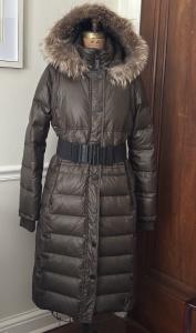 RUDSAK GENIE MAXI DOWN PUFFER FUR  TRIM Hooded Coat LARGE